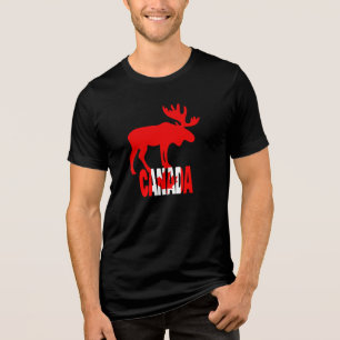En Tri-matière Magnifique T-shirt graphique de l'orignal rouge du