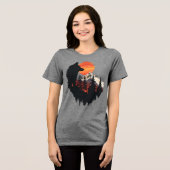 En Tri-matière Majestic Wolf Mountain Sunset Graphic T-Shirt (Recto plein)