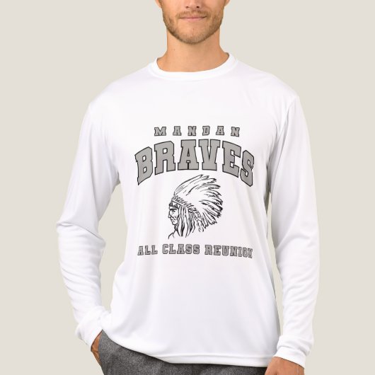 En Tri-matière Mandan Braves Long Sleeve T-shirt (Recto)