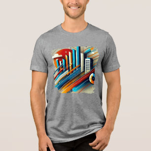 En Tri-matière Matrice urbaine - Graffiti numérique T-shirt Abstr
