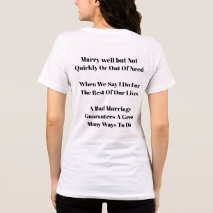 En Tri-matière Mauvais T-Shirt de mariage