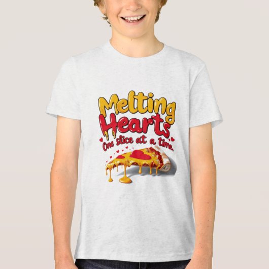 En Tri-matière Melting Hearts, One Slice at a Time T-shirt (Recto)