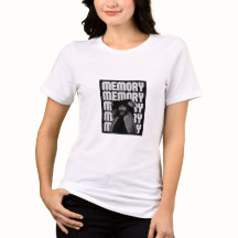 Memory Minimal Black and White Typography T-Shirt