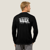 En Tri-matière Men's style long-sleeved t-shirt Tri-Blend shirt (Verso complet)