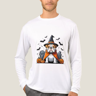 En Tri-matière Mignonne T-Shirt d'Halloween Bulldog - Casquette d