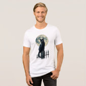 En Tri-matière modèle de t-shirt lune de chat (Recto plein)