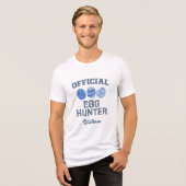 En Tri-matière Navy Official Egg Hunter Name Easter T-Shirt (Recto plein)