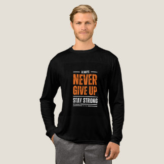 En Tri-matière Ne jamais abandonner de t-shirt