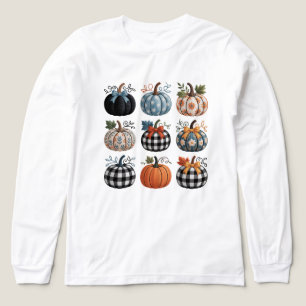 En Tri-matière Neuf T-Shirt décoratif Citrouille