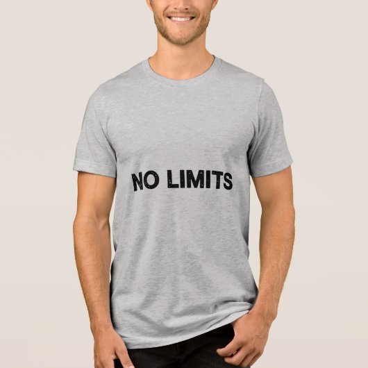 En Tri-matière NO LIMITS – Expressive Caps Lock Typo T-Shirt (Recto)