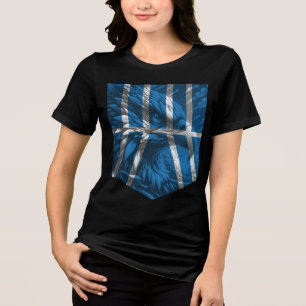 En Tri-matière Nom de l'aigle bleu blanc Graphic T-shirt