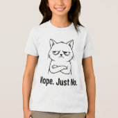 En Tri-matière Nope Just No Cat Lover T-Shirt – Funny Gift  (Recto)