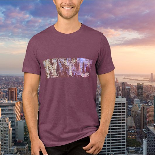 En Tri-matière NYC Nom graphique T-shirt