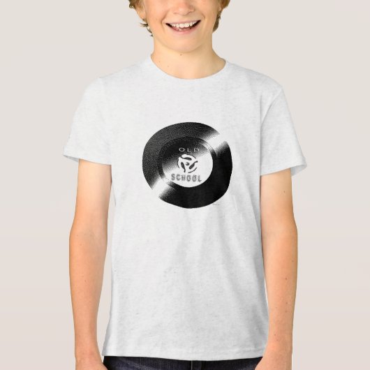 En Tri-matière Old School 45 Vinyl Record T-Shirt (Recto)
