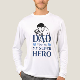 En Tri-matière Papa Tu Es Mon Super-Héros T-Shirt