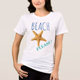 En Tri-matière Plage S'Il Vous Plaît ! T-shirt Starfish