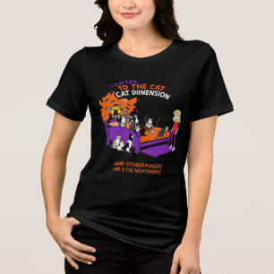 En Tri-matière Portail vers la dimension des chats : T-shirt drôl