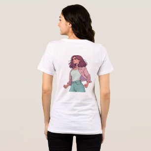 EN TRI-MATIÈRE RED LA CHICA BRAVA T-SHIRT - FIERCE LATINA RETOUR