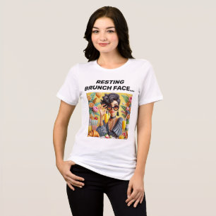 En Tri-matière Repos Brunch Face T-Shirt Design.