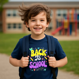 En Tri-matière Retour à l'école T-shirt pour enfants - mignon et