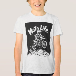 En Tri-matière Ride Dur, Libre : Moto Life Motocross T-Shirt