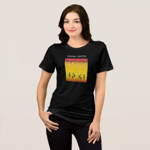 En Tri-matière Silhouette Sunset Célébration Danseurs T-Shirt