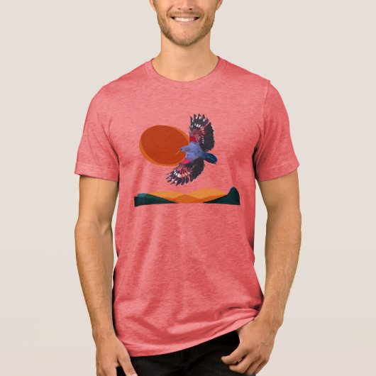 En Tri-matière Soaring bird T-Shirt Tri-Blend Shirt (Recto)