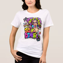 StarBerry™ So Demure T-Shirt Graffiti Arc-en-Ciel
