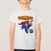 En Tri-matière SUPERHÉROS DE L'ENFANT ! T-shirt (Recto)