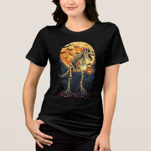 En Tri-matière T-Rex Squelette Halloween T-Shirt - Dinosaure avec