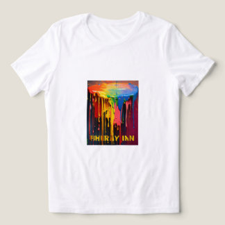 En Tri-matière T-shirt à effet de peinture dynamique"