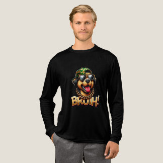 En Tri-matière T-shirt à l'allure chien
