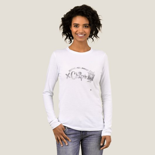 En Tri-matière T-Shirt à manches longues blanc Crunch Roll Repeat (Recto complet)