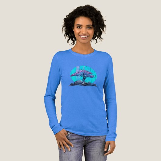 En Tri-matière T-shirt à manches longues pour femmes Bonsaii Tree (Recto complet)