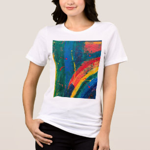 En Tri-matière T-shirt à motifs colorés Desi artistique dynamiq