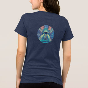 En Tri-matière t-shirt à oeil symbolique