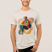 En Tri-matière T-shirt à trois mélanges (Recto)