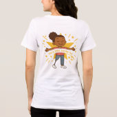 En Tri-matière T-shirt à trois mélanges pour femmes Bella+Canvas (Verso)