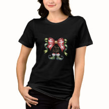 T-Shirt Arc-en-Ciel de Noël Merry & Bright & Chaus