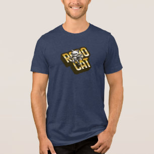 En Tri-matière T-shirt avec illustration de super-héros de chat r