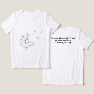 En Tri-matière T-Shirt avec impression au dos de citation sur le