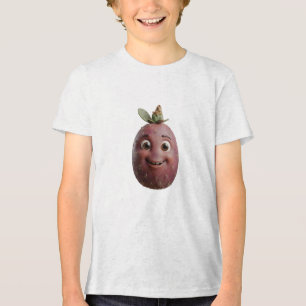 En Tri-matière T-shirt avec personnage de figuier de barbarie vio