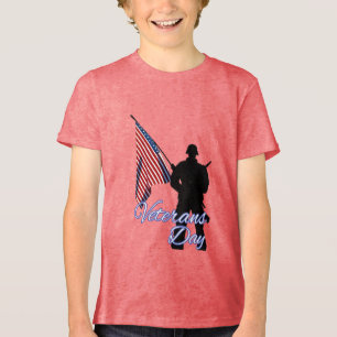En Tri-matière T-shirt Bella+Canvas Jeunes Tri-Mélange, Noir Soli