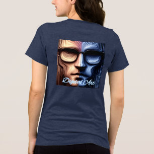 En Tri-matière T-shirt Bella+Canvas pour femmes, Blac solide