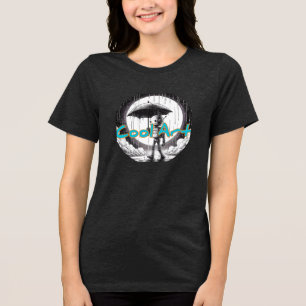 En Tri-matière T-shirt Bella+Canvas pour femmes, Blac solide