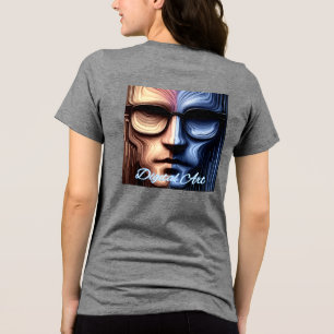 En Tri-matière T-shirt Bella+Canvas pour femmes, Blac solide