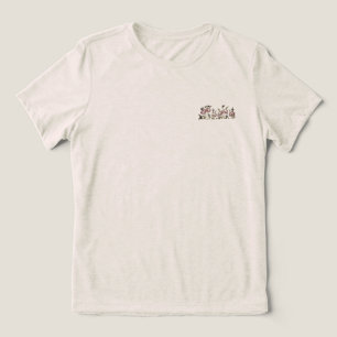 En Tri-matière T-Shirt Bella femme design de style de fleurs