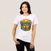 En Tri-matière T-shirt blanc pour femmes (Recto plein)