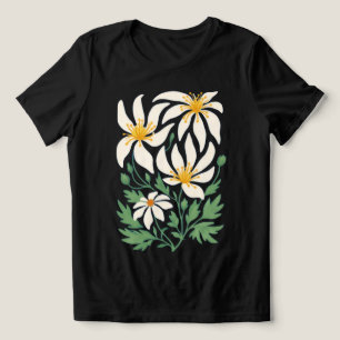 En Tri-matière T-Shirt bleu abstrait floral pour femmes Blue Radi
