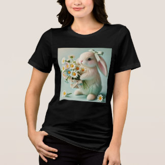En Tri-matière T-shirt Bouquet Bunny de charme